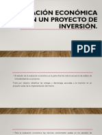 Evaluación Económica en Un Proyecto de Inversión