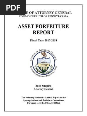 PA Asset Forfeiture Report 2018 PDF Asset Forfeiture Expense 