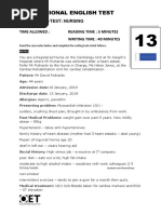 OET Writing - Letter to Rehabilitation