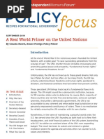 Policy Focus: A Real World Primer On The United Nations