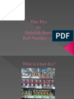 Product Analysis On Hair Dyes