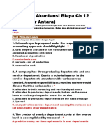 Soal Kuis Akuntansi Biaya CH 12