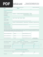 Demand Draft Application Form