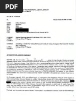 Felipe Vazquez Arrest Warrant Affidavit Signed - Redacted