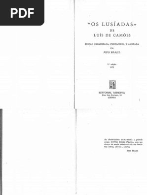 Luís de Camôes - Os Lusíadas (Ed. Minerva, Portugal, Prefácio e