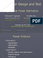 Logic-Level Power Estimation: Low-Power Design and Test