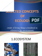 Selected Concepts OF Ecology: (Study of Living Things Considered in Relation To The Environment)