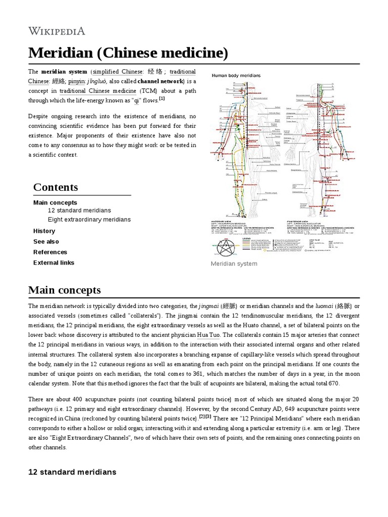 Meridian (Chinese Medicine) | PDF | Meridian (Chinese Medicine ...