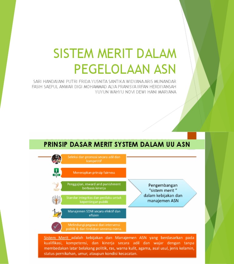 Prinsip Sistem Merit dalam Pengelolaan ASN | PDF