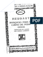 HERBART, J.F. (1834-35) Bosquejo para Un Curso de Pedagogía. Murga - García - Tenorio - Compressed