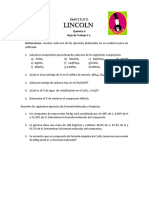 Química II: Ejercicios de composición porcentual y fórmulas