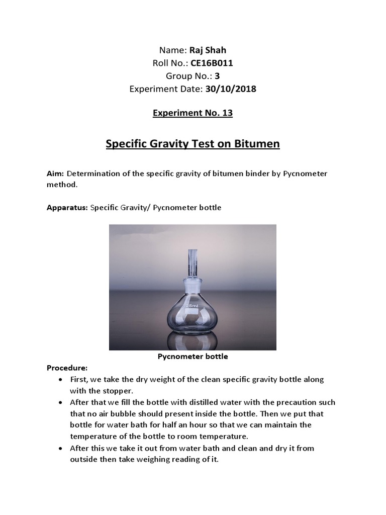 Viscosity Lab Report PDF Asphalt Viscosity