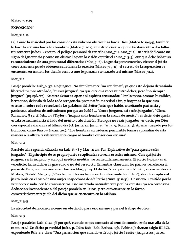 estudio biblico de mateo 7 1-6