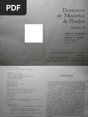 117549704 Elementos De Mecanica De Fluidos Vennard John Street Pdf