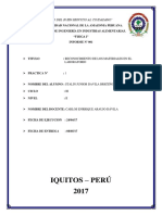 Informe de Practica Nº 001 - Reconocimiento de Materiales