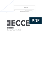 ECCE - 2013 Sample Test - 1.2019.indd ECCE 2013 Sample Test Booklet