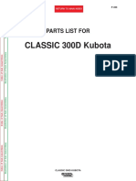 CLASSIC 300D Kubota: Parts List For