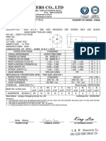 Certificado de Calidad Perno