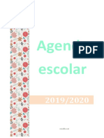 Agenda Escolar 2019 2020 - 3 Interrupções