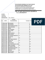 Daftar Hadir Acara Kegiatan Kampus T.A. 2018/2019