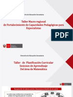 Sesiones de Aprendizaje - Matemática