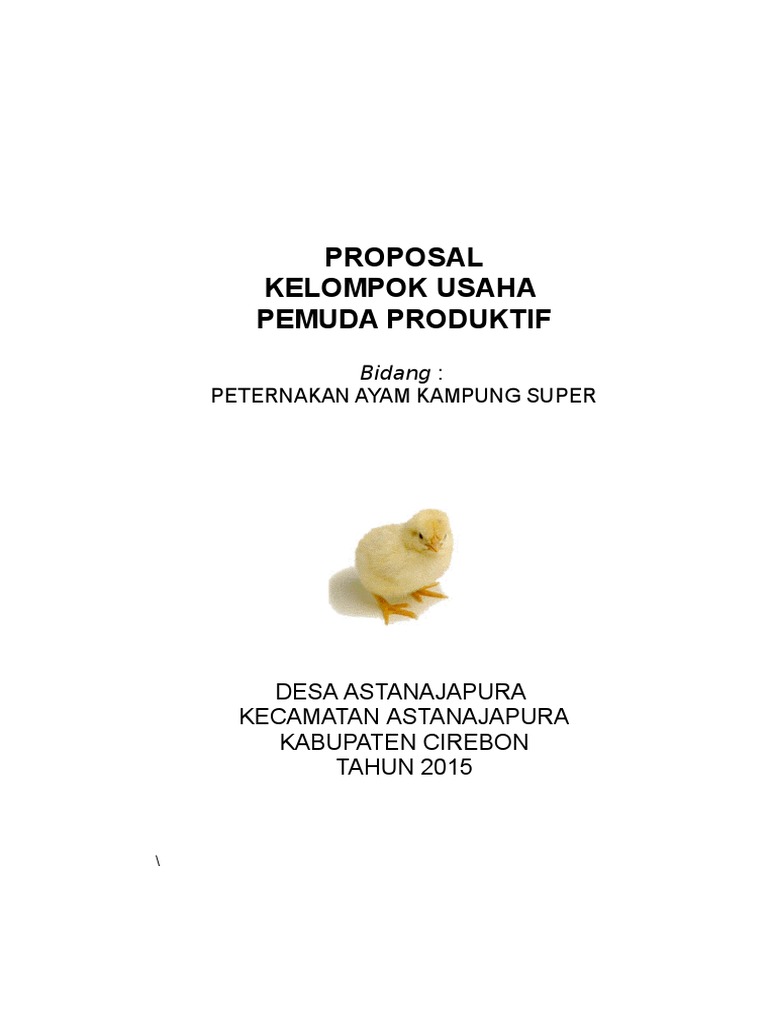 Proposal Kelompok Usaha Pemuda Produktif | PDF | Memasak, Makanan, & Anggur