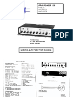 Pro Power 120 Public Address Amplifier Manual
