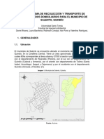 Diseño Sistema de Recolección y Transporte de Residuos Sólidos Domiciliarios para El Municipio de Salento, Quindío