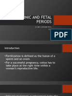 Embryonic and Fetal Periods
