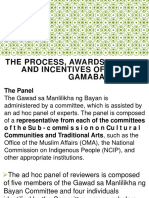 The Process, Awards and Incentives of Gamaba (Recovered)