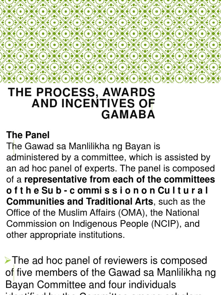 GAMABA Awards: Process and Benefits | PDF | Art