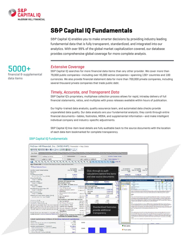 Capital IQ SPCIQ Fundamentals v2 | PDF | Standard & Poor's | Data Analysis