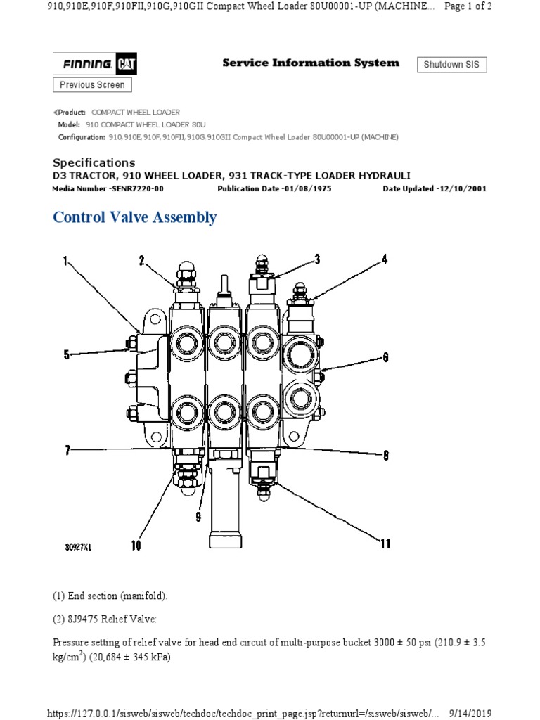 Control Valve Assembly: Specifications | PDF | Computers