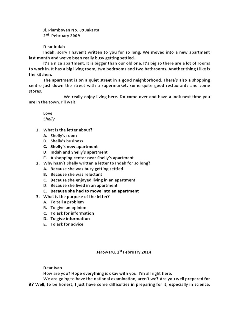 Soal Letter Physician