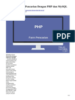 Membuat Form Pencarian Dengan PHP Dan MySQL