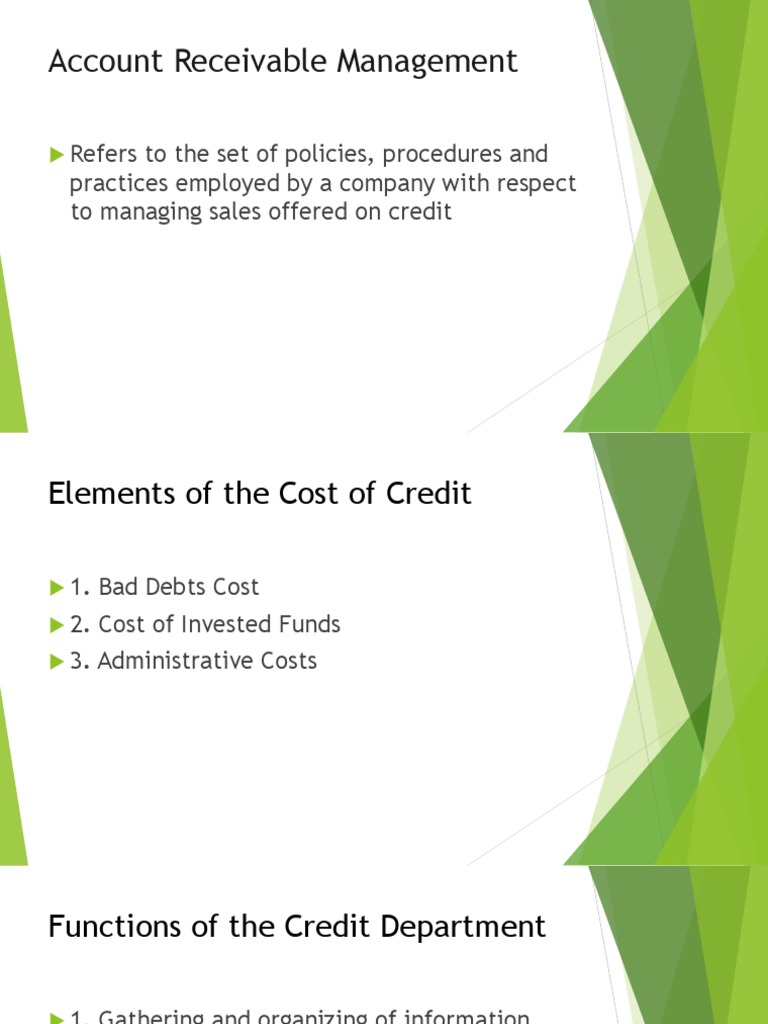 Effective Account Receivable & Inventory Management | PDF | Finance ...