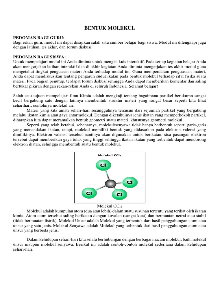 Materi Bentuk Molekul