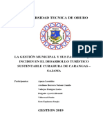 Gestion Municipal Curahura de Cargangas - SAJAMA