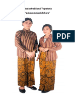 Pakaian Tradisional Yogyakarta "Pakaian Surjan & Kebaya"