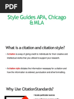 Style Guides APA, Chicago &mla