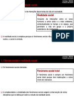 1.1. Ciencias Sociais e Realidade Social