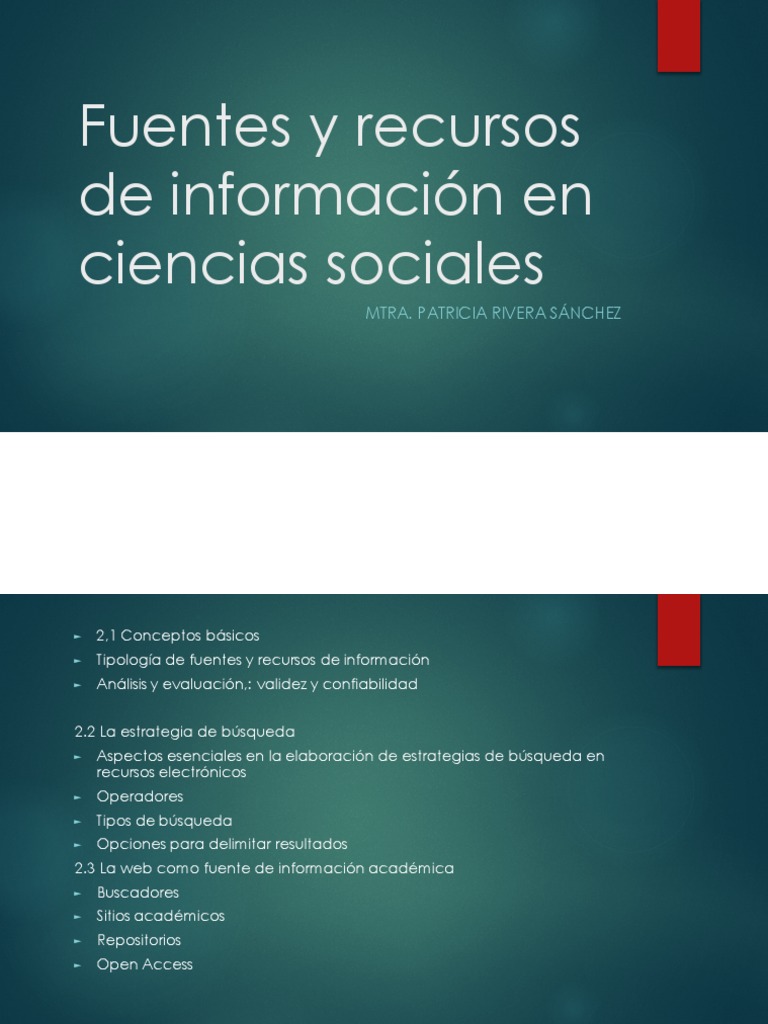 Fuentes y recursos en ciencias sociales | PDF | Inteligencia artificial ...