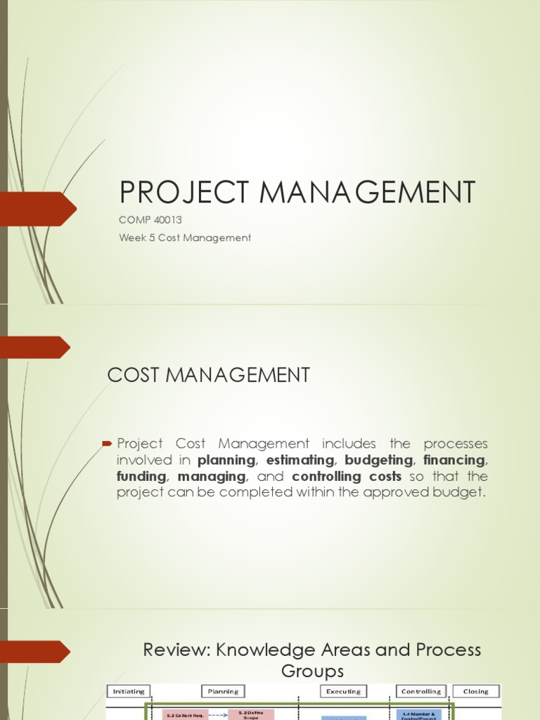 Project Cost Management Overview | PDF | Project Management | Cost ...