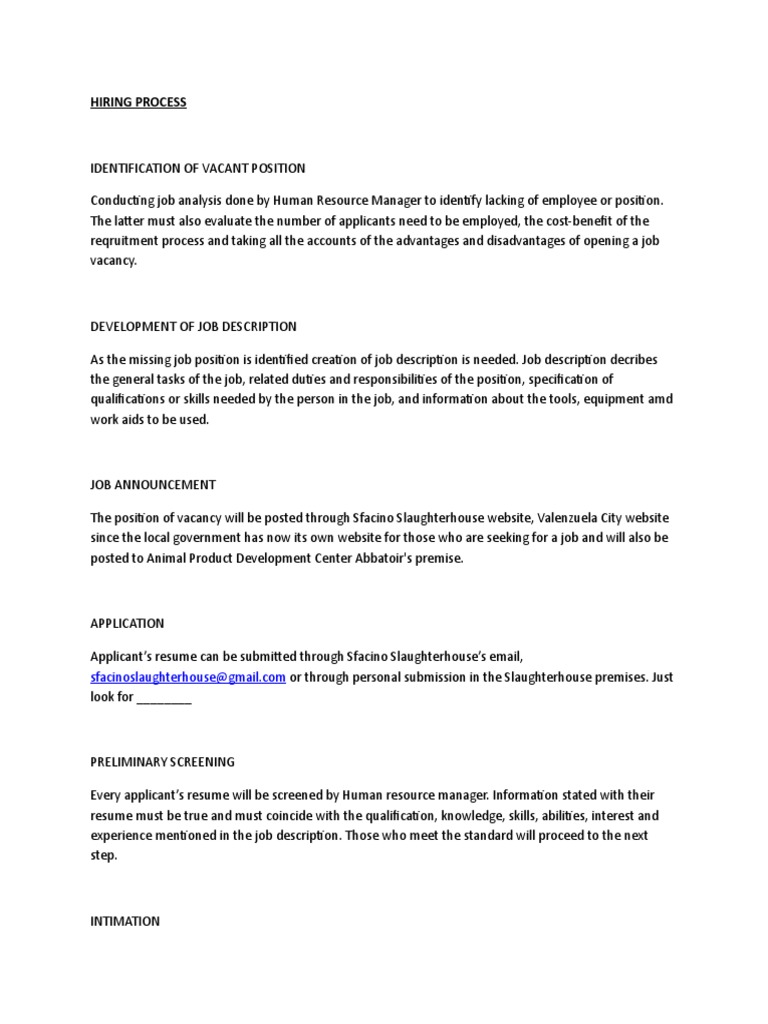 Comprehensive Hiring Process Guide | PDF | Recruitment | Employment