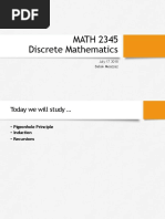 MATH 2345 Discrete Mathematics: July 17 2018 Babak Moazzez