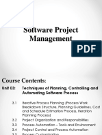 Unit 03 Techniques of Planning, Controlling and Automating Software Process