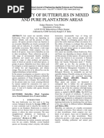 Diversity of Butterflies in Mixed and Pure Plantation Areas