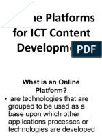 Online Platforms For ICT Content Development