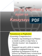 Teritoryo NG Pilipinas Ayon Sa Kasaysayan