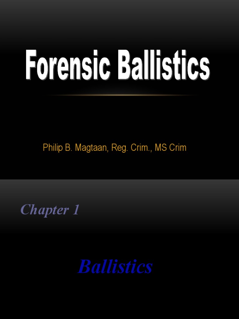 Ballistics intelligence overview